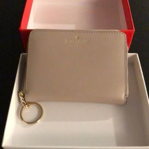 Kate Spade zippered mini coin purse with key ring